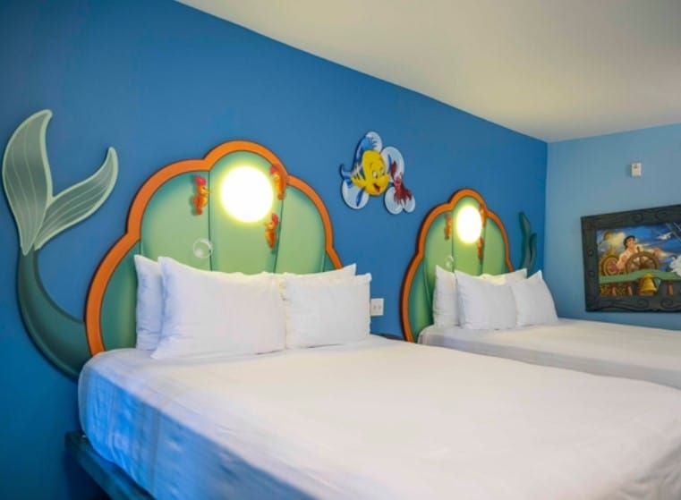 A Little Mermaid themed 'standard room' at Art of Animation Resort