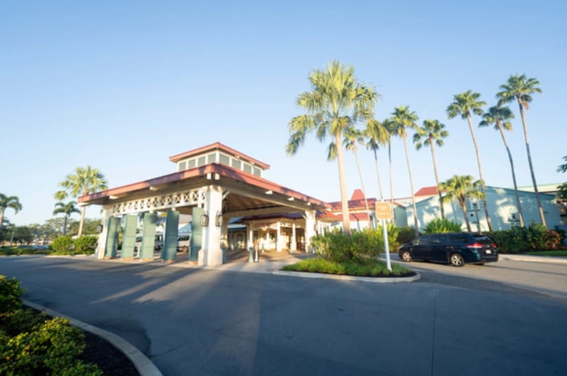 The main entrance to Caribbean Beach