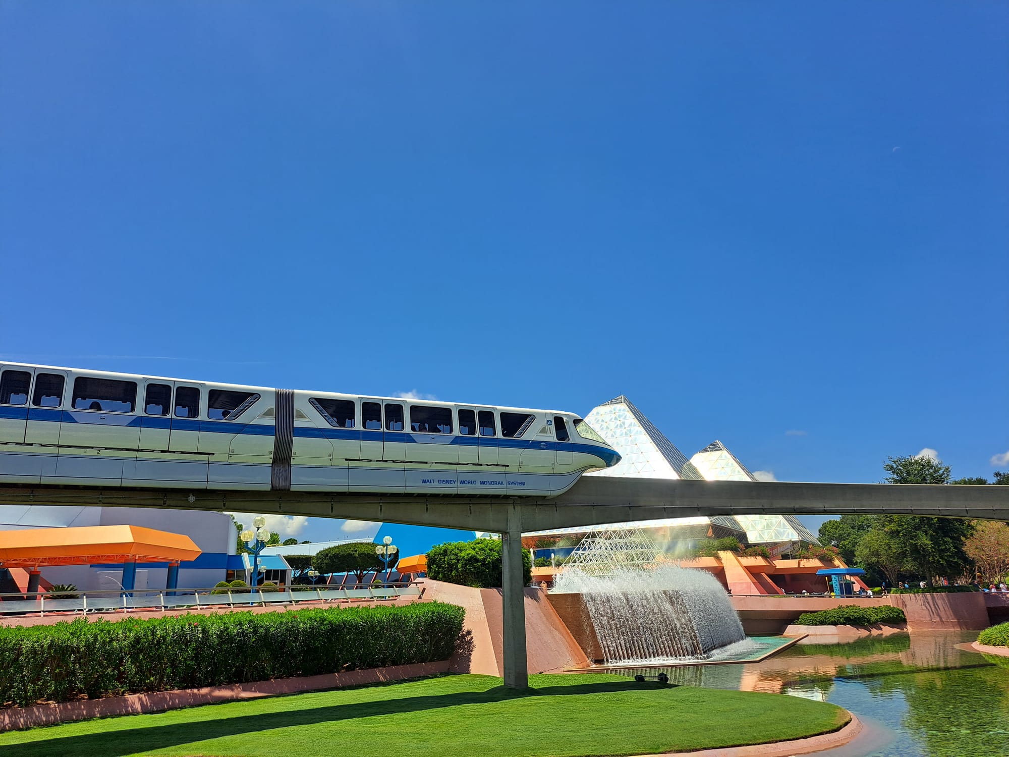 Monorail through EPCOT, a short walk from Swan & Dolphin Resorts