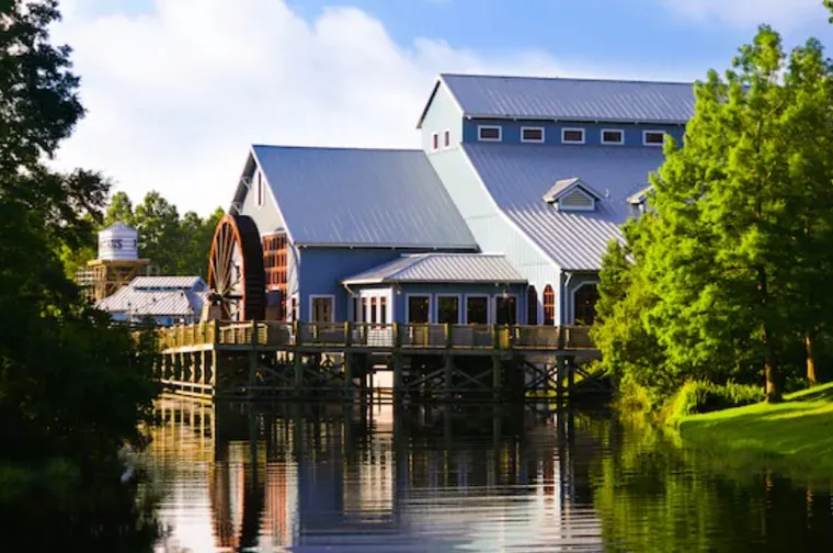 Riverside Mill Food Court, viewed from the river