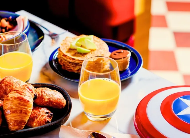 Breakfast croissants, crepes and orange juice (image source: Facebook/Grand Magic Hotel)