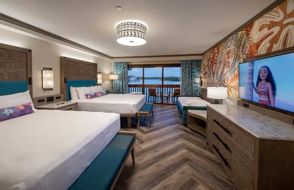 A recently refurbished Moana-themed room at the Poly (image supplied by Disney)