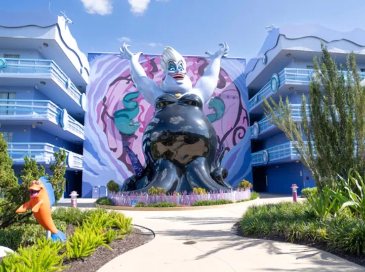 Ursula at in the Little Mermaid themed area at Art of Animation