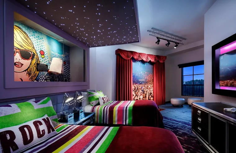 The kids room in a Future Rock Star suite at Hard Rock Hotel Orlando