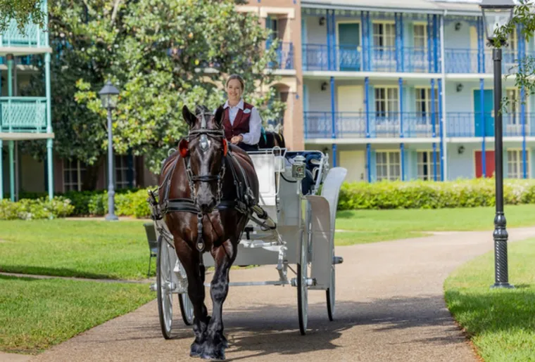 Horse and carriage at Disney's Port Orleans Resort French Quarter