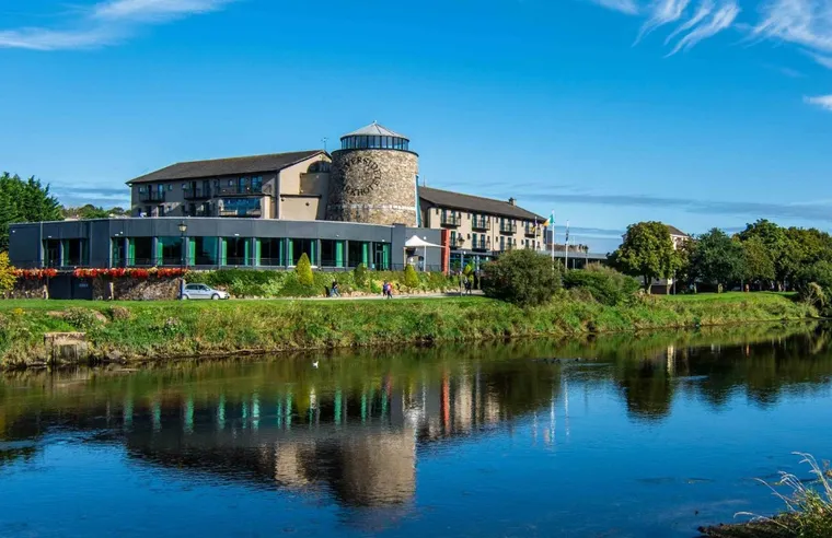 The Riverside Park Hotel, viewed across the River Slaney