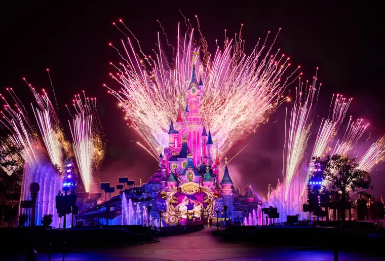 Disney Tales of Magic castle fireworks at Disneyland Paris