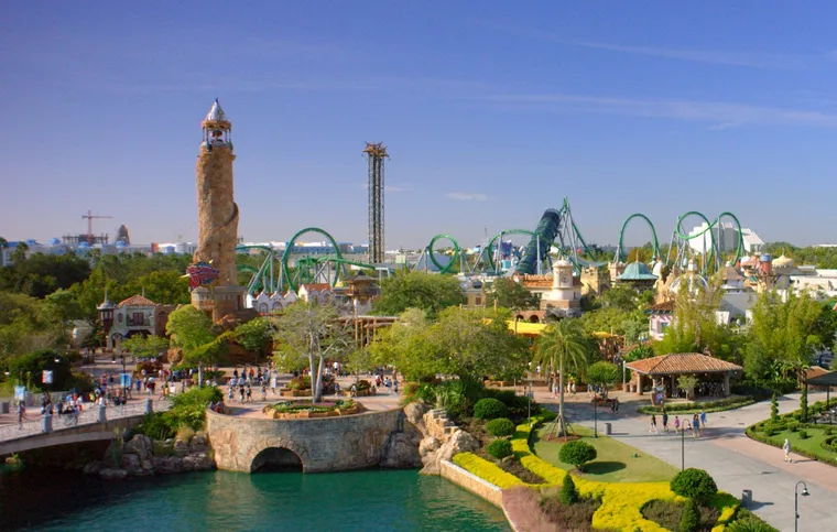 The entrance area at the Universal Islands of Adventure theme park