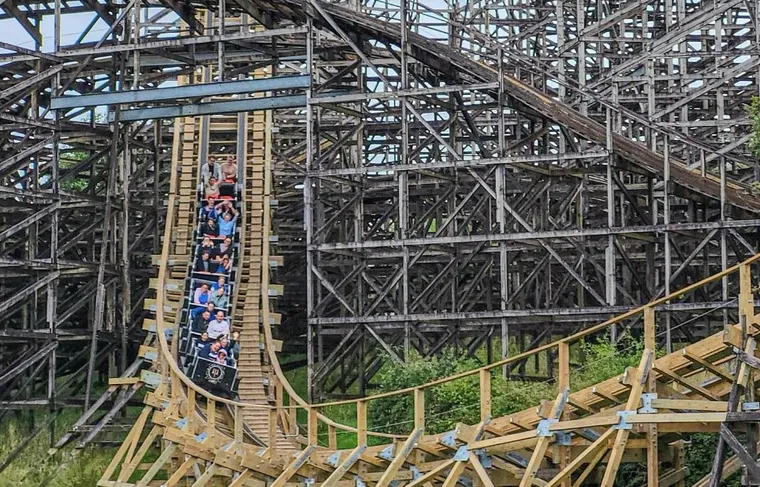 Roller coaster at Oakwood Theme Park [img source: oakwoodthemepark/facebook]